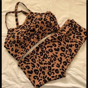 Leopard Workout Set NWOT
